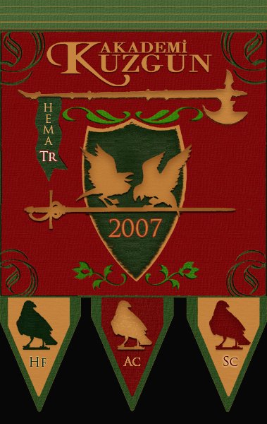 Kuzgun Akademi arması: kalkan üzerinde karşılıklı iki kuzgun, 2007